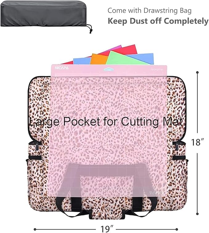 Double Layer Carrying Case with Cutting Mat Pocket & Accessories Storage