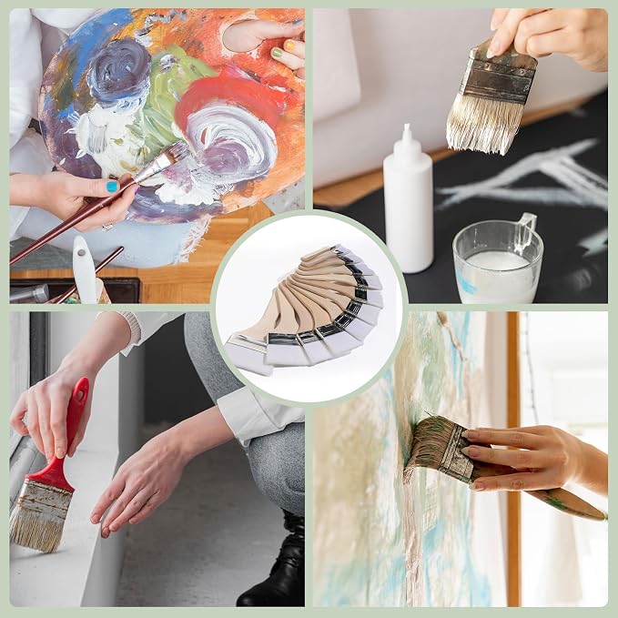 EORTA Flat Art Paint Brushes Set Assorted Size Nylon Painting Brushes
