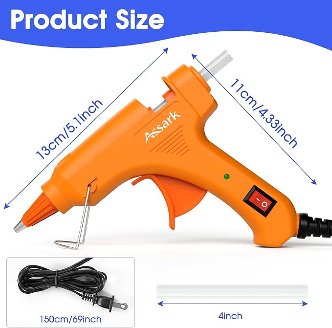 Assark 30W Mini Hot Glue Gun Kit with 30 Glue Sticks