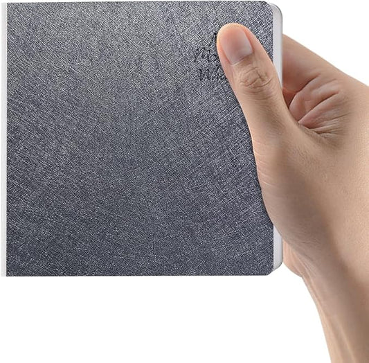 Dark Grey Hardcover Sketchbook Square Hardbound Sketch Journal 4.7 x 4.7 Inch 42 Sheets Art Book 250GSM Ultra Smooth Paper Ideal for Pencils,Water Color Pen,Marker Pen