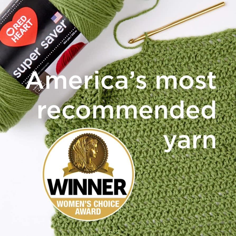 Red Heart Super Saver Ombre Yarn for Crocheting, Navy, 2-Pack