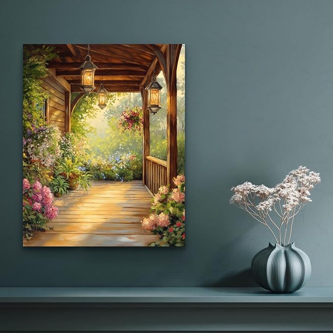 Banket Paint by Numbers Kit for Adults Beginner Landscape DIY Painting Kits for Adults Flowers Easy Adult Paint by Number Kits on Canvas Color by Numbers for Gifts Home Wall Decor 16x20 Inch