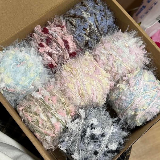 【Blind Box 】Artisanal Yarn Fancy Yarn Multifiber Blended Yarn Soft Colorful