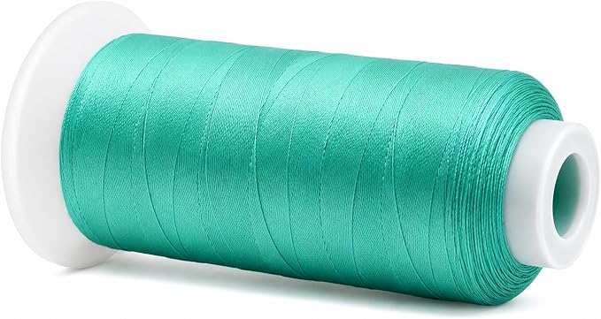 Mandala Crafts Aquamarine Tex 70 Polyester Heavy Duty Thread for Upholstery | 1500 Yds T70 UV Resistant Strong Thread for Leather Sewing, Marine, Drapery, Jeans, Hair Weaving & Extension, Outdoor