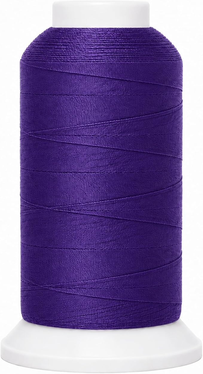 Mandala Crafts Purple Tex 70 Polyester Heavy Duty Thread for Upholstery | 1500 Yds T70 UV Resistant Strong Thread for Leather Sewing, Marine, Drapery, Jeans, Hair Weaving & Extension, Outdoor