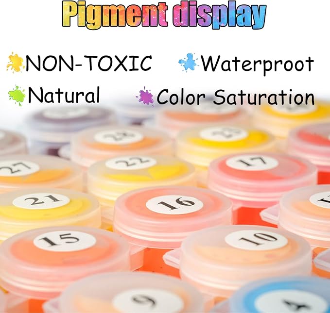 2 Pack Adult Paint by Number Kits on Canvas-Landscapes Paint by Number Adult,Paint by Numbers Kits for Adults With Gifts Box,DIY Landscapes Painting Kits for Gifts Home Wall Decor(16x20inch)