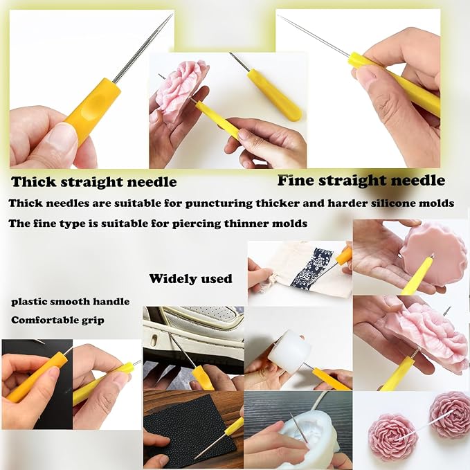 Nimozek 32PCS Professional Candle Making Tools Kit, Candle Wick Punching & Threading Set with Storage Bag, Round Nose Pliers & Essential Accessories for Soy Candle DIY, Mold Punching & Wick Centering