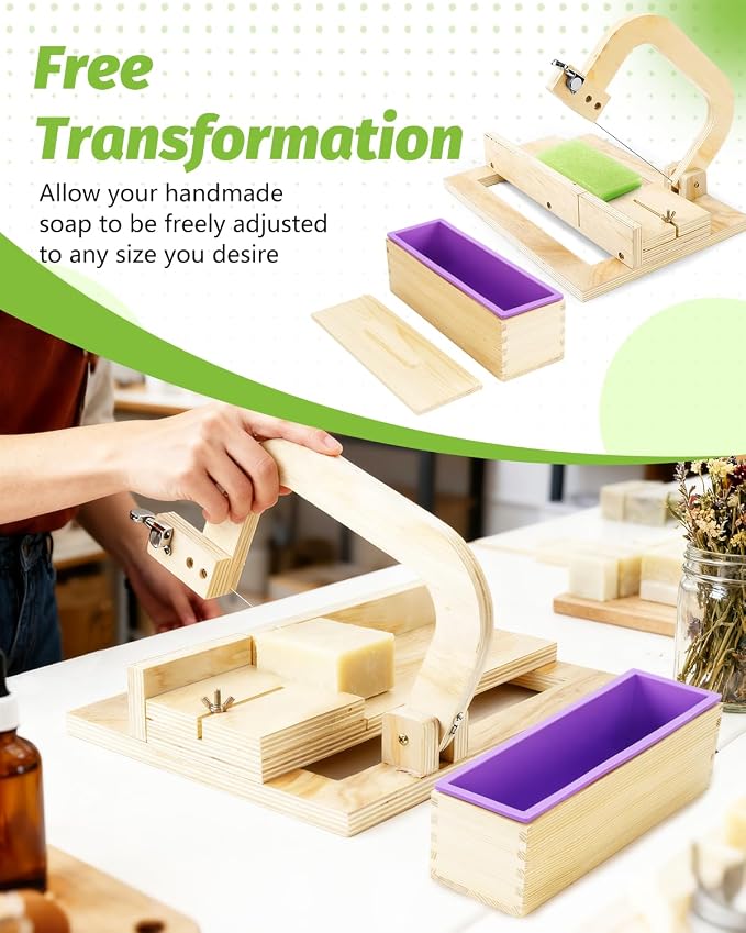 UCEC Soap Cutters for Soap Making Loaf Slicer, Adjustable Soap Cutter Wire