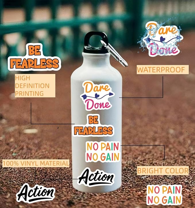 300PCS Motivational Positive Stickers for Water Bottles Laptop Scrapbook Journal, Waterproof Vinyl Inspirational Affirmation Stickers for Teens Adults Students Teacher Classroom Vision Board Supplies