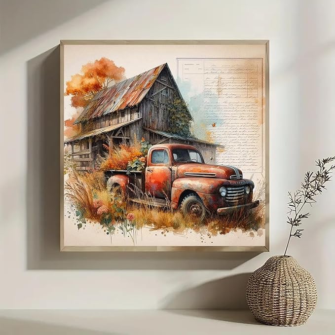 Lophomie Fall Diamond Art Kits for Adults, 5D Diamond Painting Kit 14x14 in