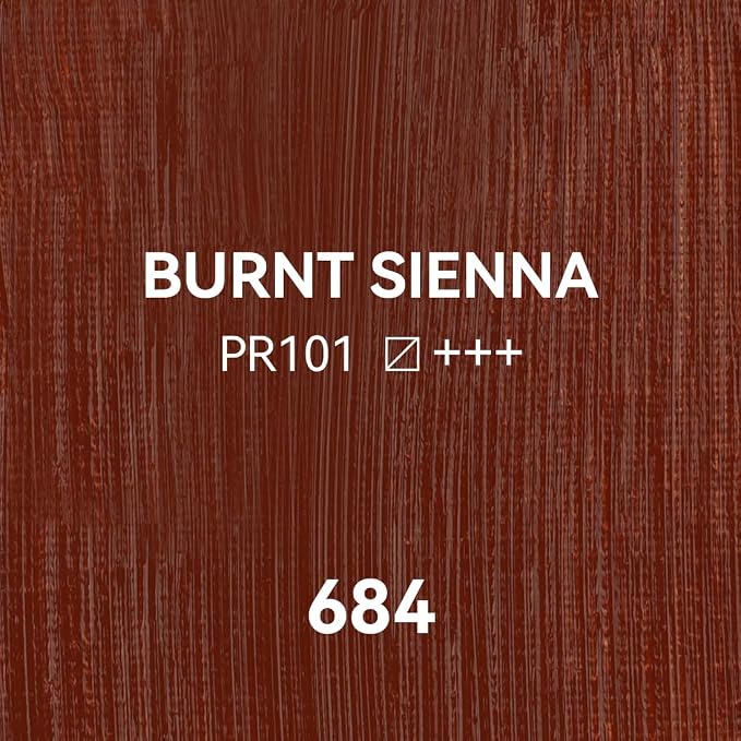 PHOENIX Burnt Sienna Oil Paint - Studio Oil Paint Single Large Tube - 170ml / 5.75 Fl oz. Burnt Sienna 684