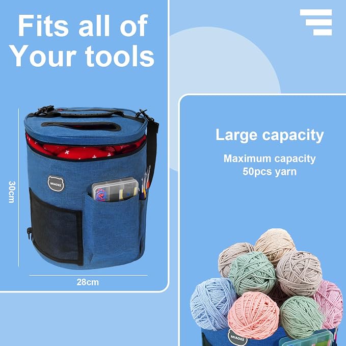 79Pc Crochet Kit, Crocheting Starter Kits with Waterproof Bag & Accessories
