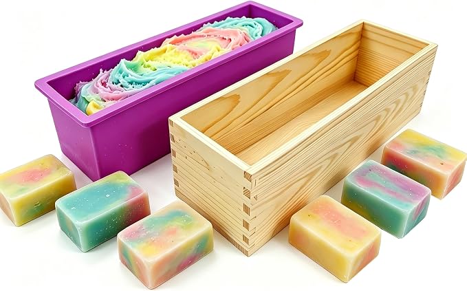 Soap Making Kit for Adults All-in-One Soap Making Supplies Includes Melt & Pour 2.2LBs Goat Milk Soap Base, Silicone Loaf Molds, Cutting Box Premium 500+PCS DIY Craft Supplies | Includes Melt & Pour 2.2LBs Goat Milk Soap Base, Silicone Loaf Molds, Cutt...