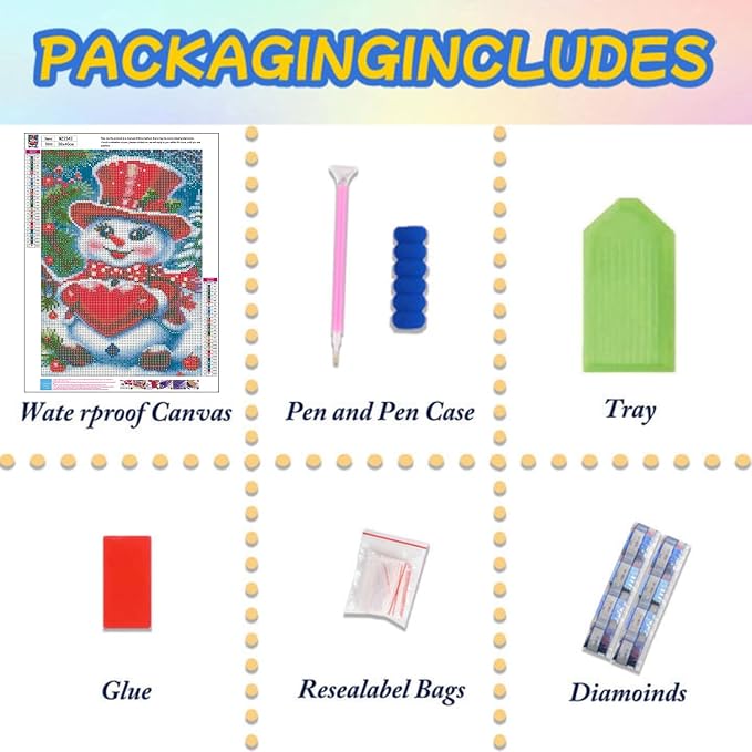 Lophomie Christmas Diamond Art Kits for Adults, 5D Diamond Painting Kits
