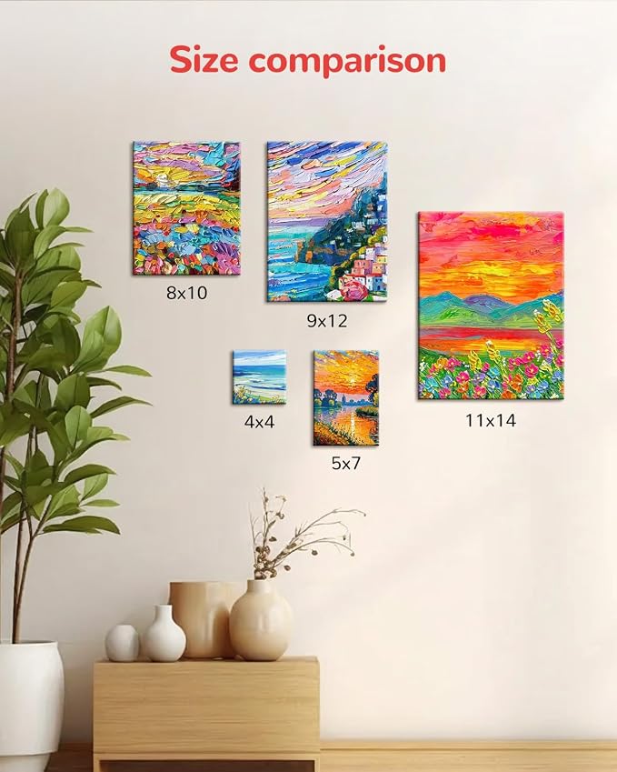 Canvas Boards 36 Pack, 9x12 Inch White Blank Painting Canvas Panels | 100% Cotton Art Supplies for Acrylics Oil Watercolor Tempera Paints