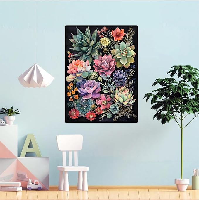 ijbnhd Succulent Diamond Art Kits for Adults Plants 12x16inch