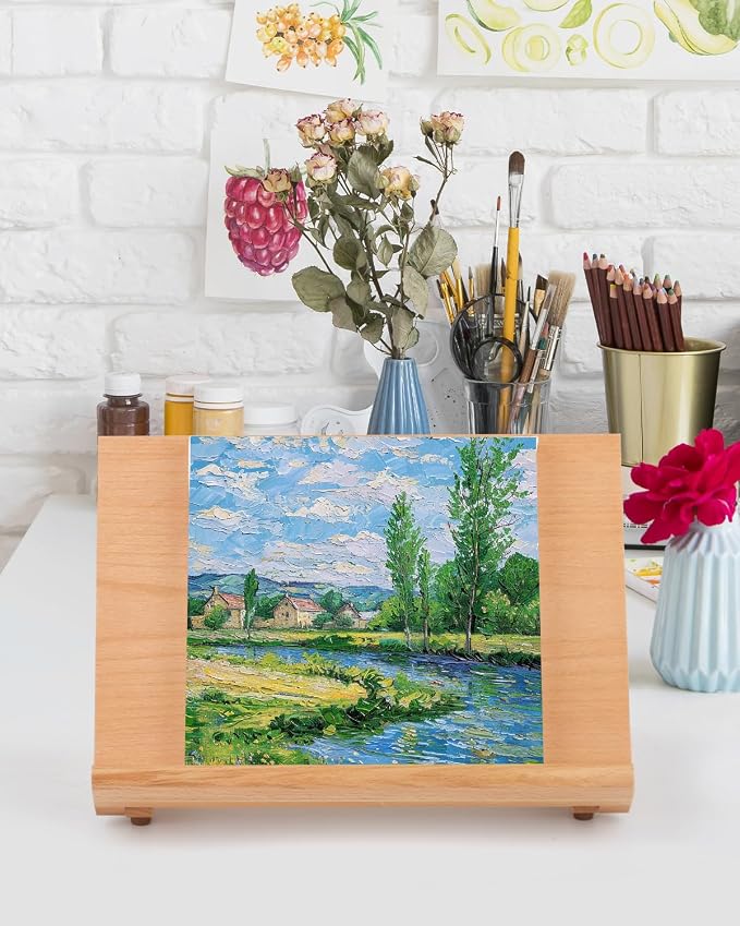 Table Easel for Painting, Adjustable Angle Art Easels Wood Table Easel Drawing and Sketching Board, 11 4/5 Inches by 8 2/3 Inches