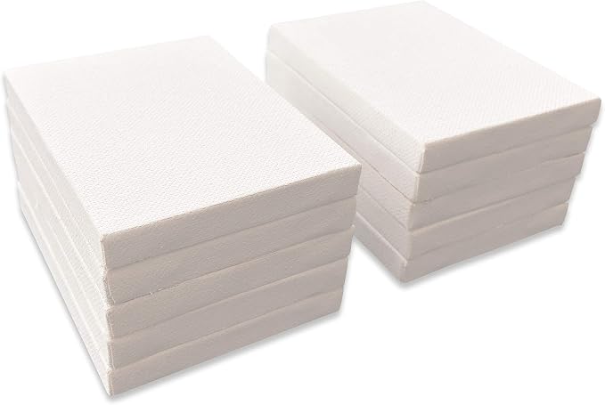 LWR CRAFTS Mini Stretched Canvas 3" X 4" Pack of 10