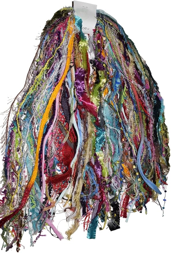 100 Yards Multi Fiber for Embellishments Assorted Novelty Yarn for Card Making, journals, Gift/Journal Tags, Knitting, Quilting, Tassels (100 Yards)