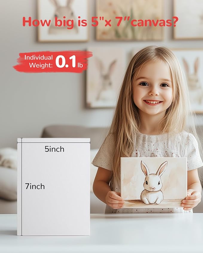 160 Pack 5x7 Inch Small Painting Canvas Boards for Kids Blank Canvas Panels | White 100% Cotton for Acrylics Oil Watercolor Tempera Paints Art Class Supplies