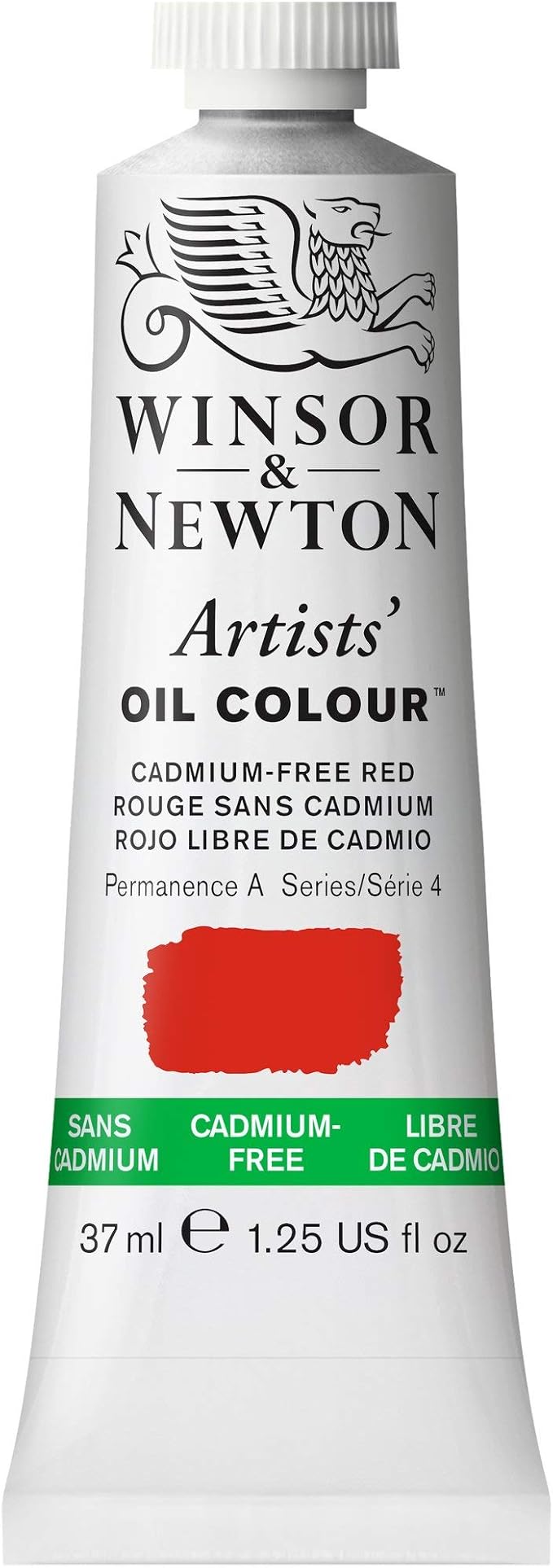 Winsor & Newton Artists' Oil Paint, 37ml Tube, Cadmium-Free Red