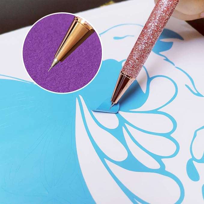 Craft Weeding Pen Refills (6pcs), 3.9 inch Precision Needle Refill for Essential Adhesive Vinyl Air Release Pin Parker Ballpoint Pen, 6 Refills