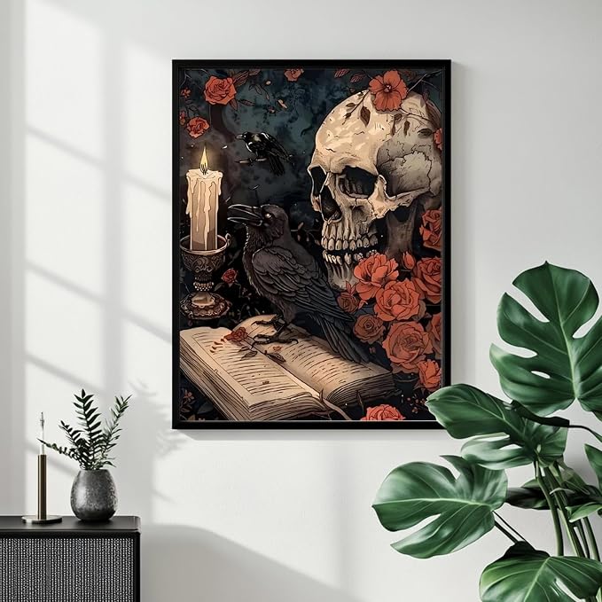Halloween Skull Paint by Numbers Kit for Adults, 16x20 inch | DIY Painting Kits Crafts for Adults, Relieve Stress, Gift, Home Wall Decor