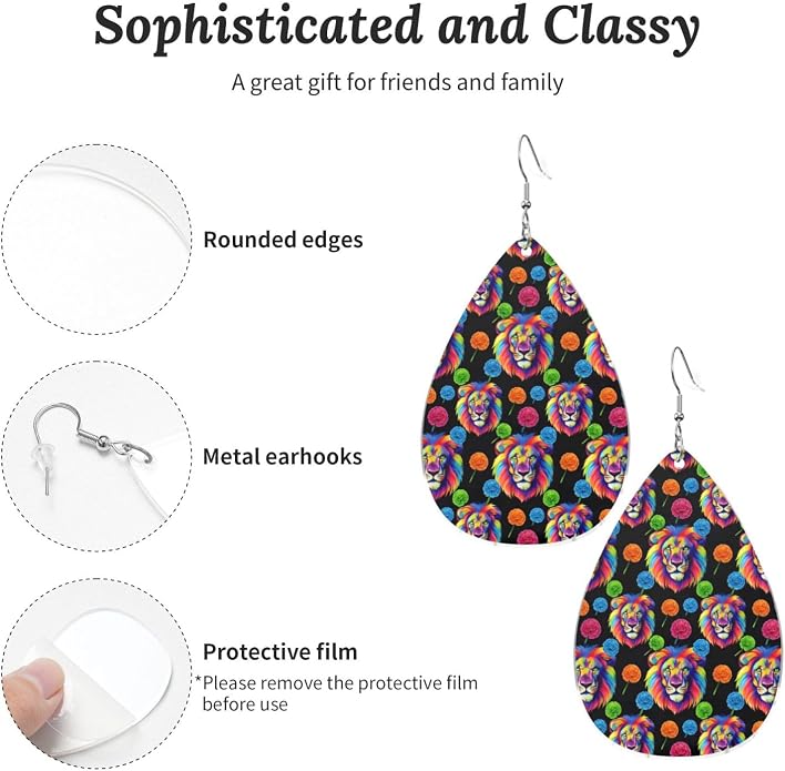 Math Formula Equation Black Drop-Shaped Earrings 2.2 x 1.5 Inches