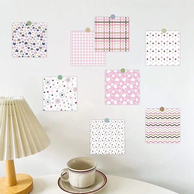 PRSTINCOL Scrapbook Paper,16 Sheets 4.1x5.8 Inch Painted Dots Style Scrapbook Supplies,Single-Sided Vivid Origami Decoupage Paper for DIY Crafts, Card Making, Art Journaling