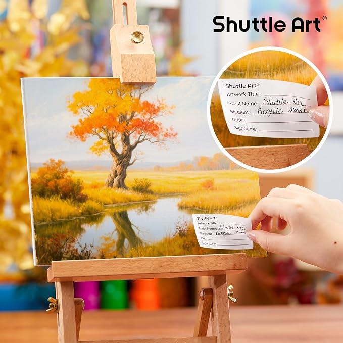 Shuttle Art 36 Pack Canvas for Painting, 5x7 & 8x10 Inch(18 of Each), Primed, 100% Cotton Blank Canvas Boards for Painting, Ideal Art Supplies for Kids Adults Artists Acrylic Oil Painting