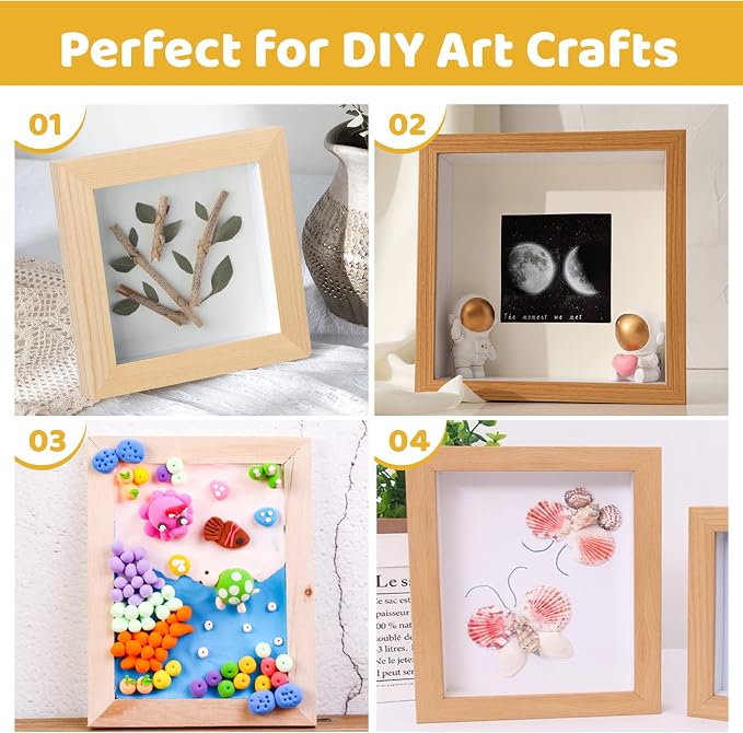 8 Pack Unfinished Square Wood Panels,4" x 4"/10cm x 10cm,Blank Wooden Canvas Cradled Painting Panel Boards for Drawing,Painting,Pouring,Wood Burning and DIY Arts Crafts Projects