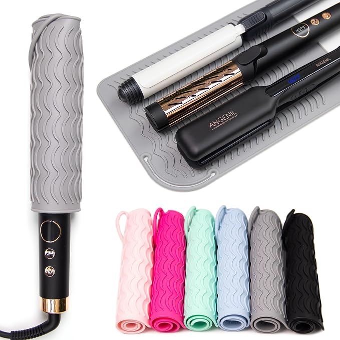 ANGENIL Large Heat Silicone Curling Irons Mat, Flat Iron Hair Straightener