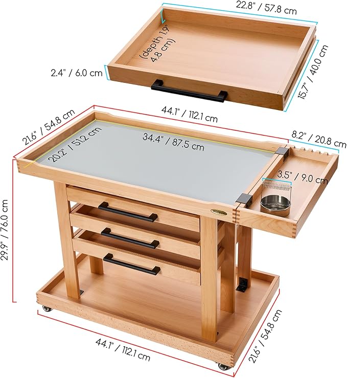 MEEDEN Extra Large Art Supplies Storage Cart: 5-Tier Utility Rolling Cart