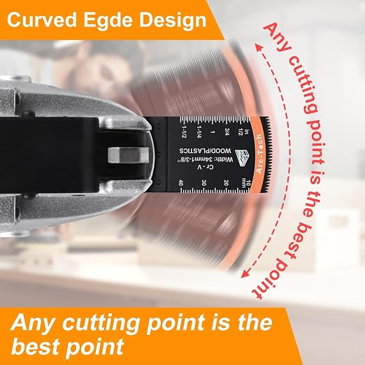 PECHAM 104 Pcs Oscillating Multi Tool Blade, Wood Metal Cutting and Sandpaper Oscillating Tool Accessories with Titanium Quick Tooth Japanese Tooth Multitool Blade Fit More Oscillating Tools