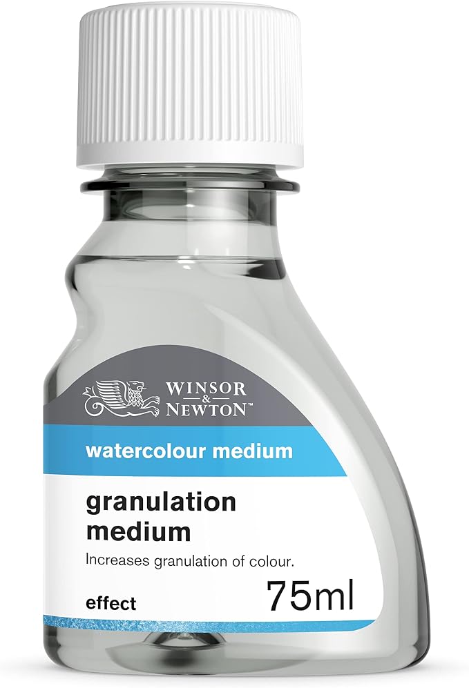Winsor & Newton Watercolor Medium, Granulation Medium, 75ml Bottle | Low-Viscosity Formula, Increases Granulation of Color, Natural Mottled Appearance, Dilute Generously for Maximum Effect