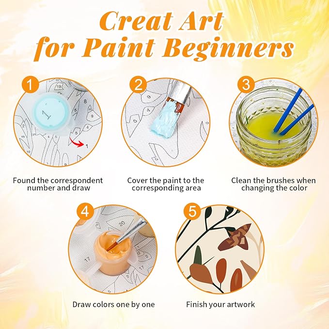 4 Pack Framed Paint by Numbers Kit for Adults, Christian, 8 x 12 Inch | DIY Acrylic Painting by Numbers for Beginners, with Wooden Easel, Christian Home Wall Decor, Stress Relief Craft Gift