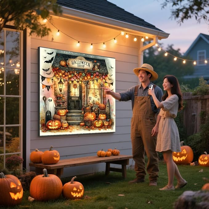 ijbnhd Halloween Shop Diamond Art Kits for Adults 14x14in