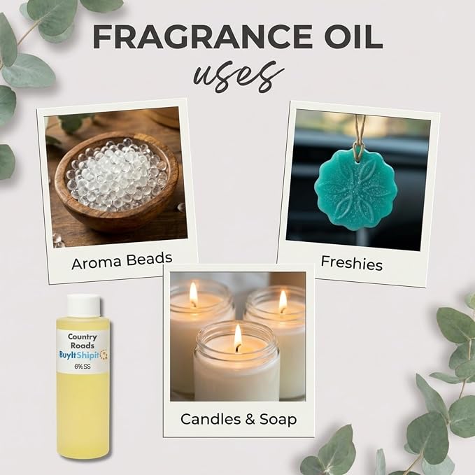 Country Roads from Our Floral Collection - 5.75% SS - Perfect for Adding Aroma to Freshies, Candles, Soaps, and Diffusers - 4oz