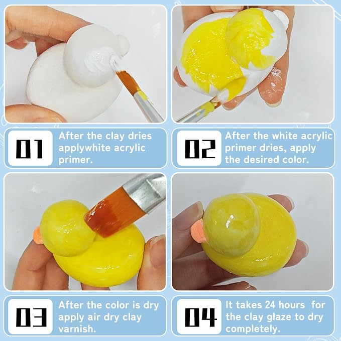 100ml Air Dry Clay Glaze, Protect Clay Surfaces,Delivers Gloss Glaze Effect | Gloss Glaze, Air Dry Clay Varnish, Waterproof, Dustproof, Prevents Clay Scratches & Wear