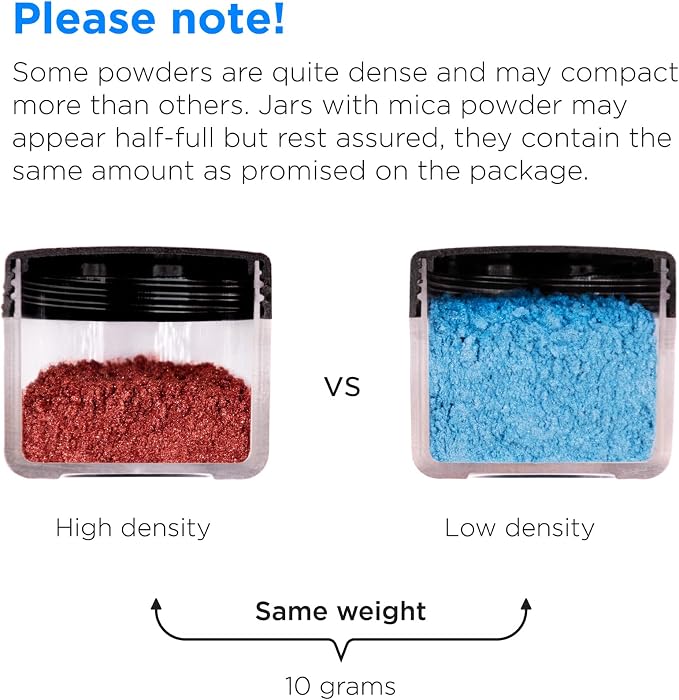 Rolio - Mica Powder Color Pigment Set - Summer Mountains, 10g, 12 Jars | Pearlescent Color Pigments, Resealable Jars for Epoxy Resin, Soap Making, Candles, Slime, Nail Art, and DIY Crafts