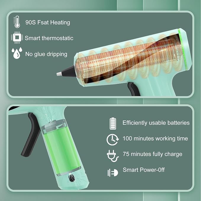 Hot Glue Gun and Sticks Set for Crafts & Home Repair