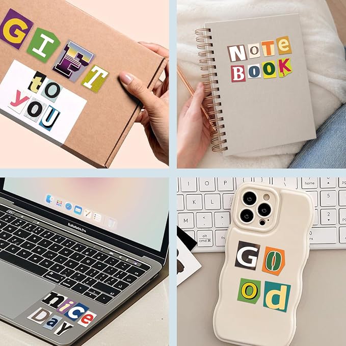 Ransom Note Sticker Book Vintage Alphabet Letter Scrapbook Supplies