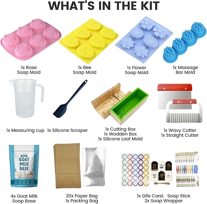 PIUH All in One Soap Making Supplies Kit for Adults