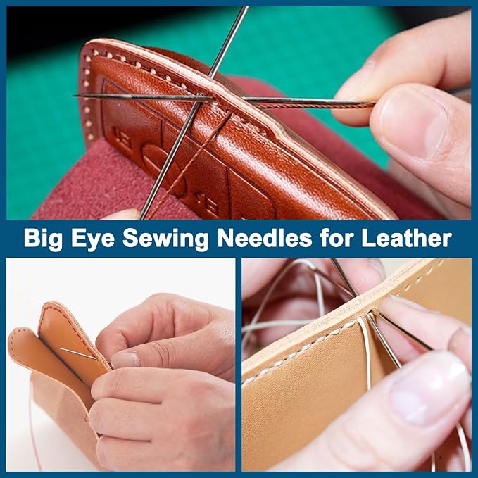 30pcs 2-3/8" Large Eye Sewing Needles for Crafts, Embroidery Needle Threader for Leather Cross Stitch Needle Darning Tapestry Quilting Needlepoint Needles Sewing Supplies Accessories
