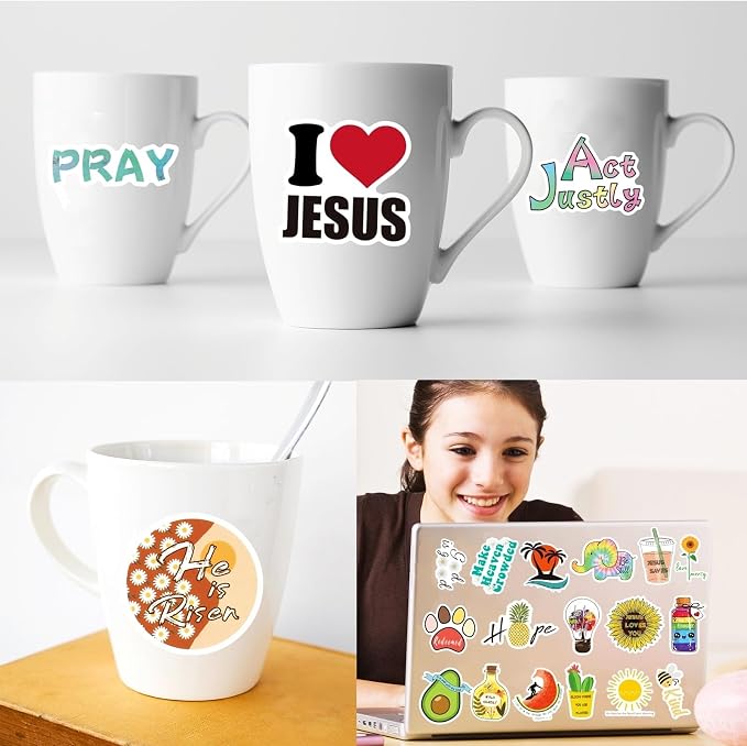 200Pcs Inspirational Christian Jesus Stickers for Kids,Bible Verse Stickers