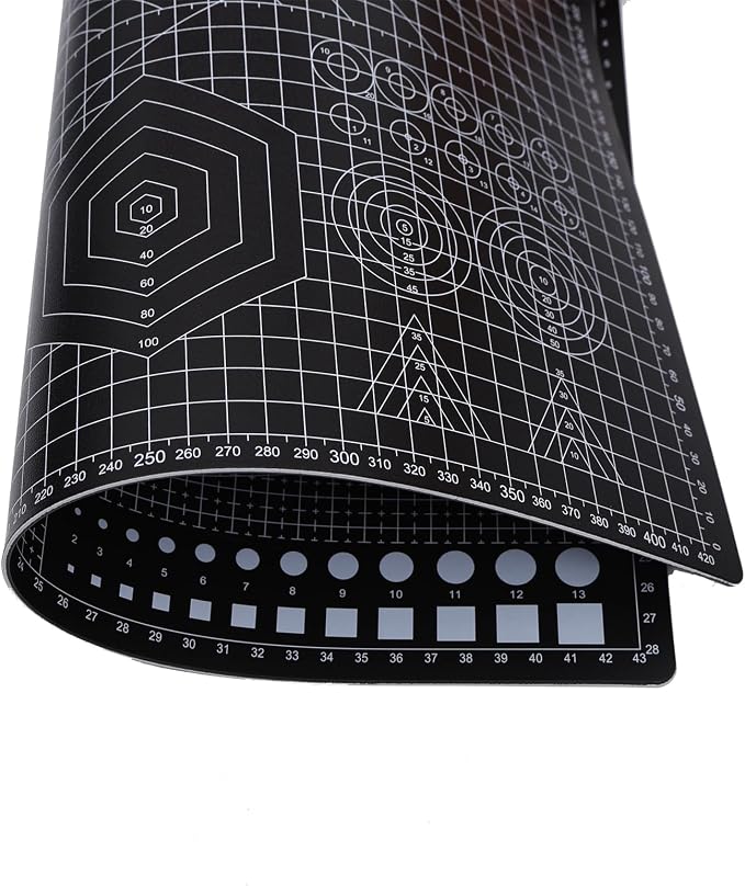 Cutting Mat A3 Black, Self Healing Cutting Mat 12x18 Inch, 5-Ply Craft Board Black, Hobby Board for Crafts 18x24 Inch