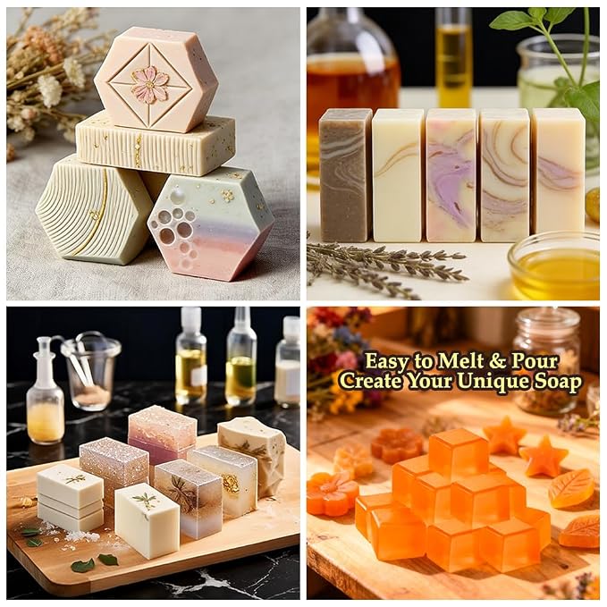 Honey Soap Base,Melt and Pour Soap Base,SLS/PEG Free,Easy Cutting 5.2 LB