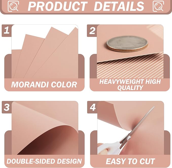 35 Sheets Dusty Terracotta Cardstock 8.5 x 11 Inch Boho Paper