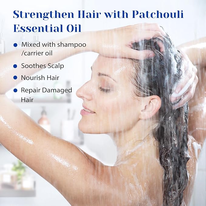 HIQILI Patchouli Essential Oil for Diffuser,Skin Care&Hair Nourishment