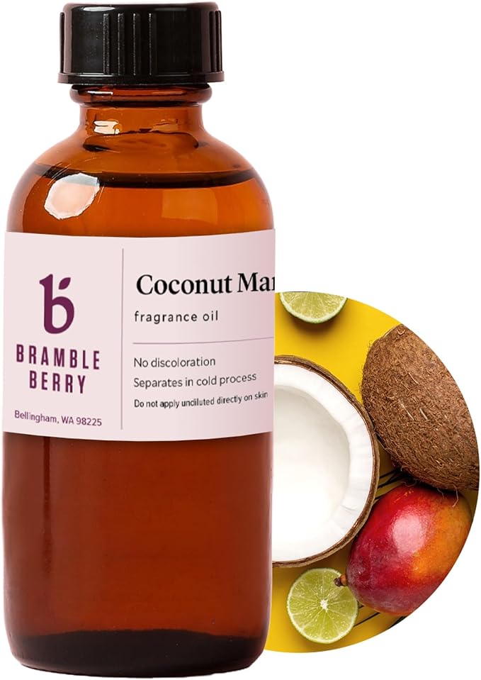 Bramble Berry Coconut Mango Sweet & Ripe Fruit Scent for Soap Making, Candles, Lotion, Bath Bombs & Perfume | Skin Safe, Vegan, Paraben & Phthalate Free, DIY Craft Essential